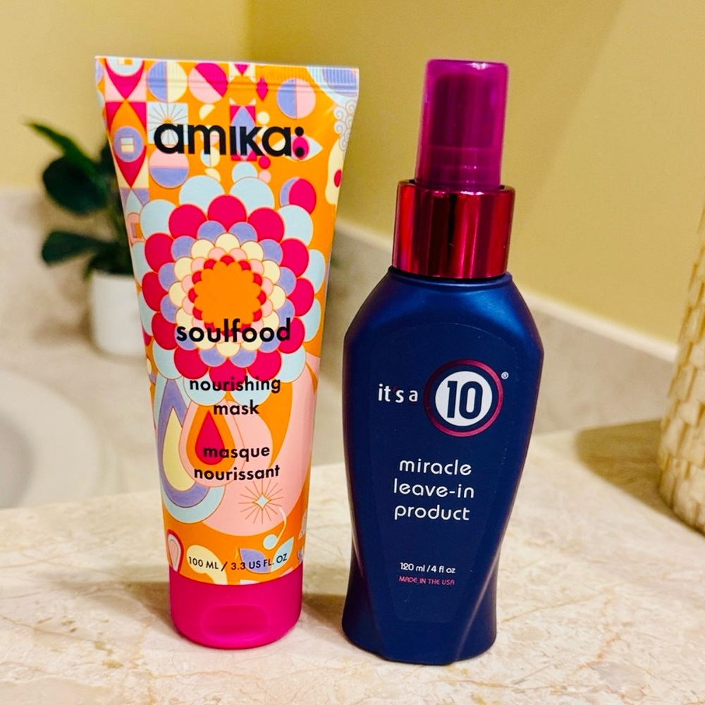 SALE🩷Amika Nourishing Mask, Aveeno Daily Scrub, It's a 10 Leave-In